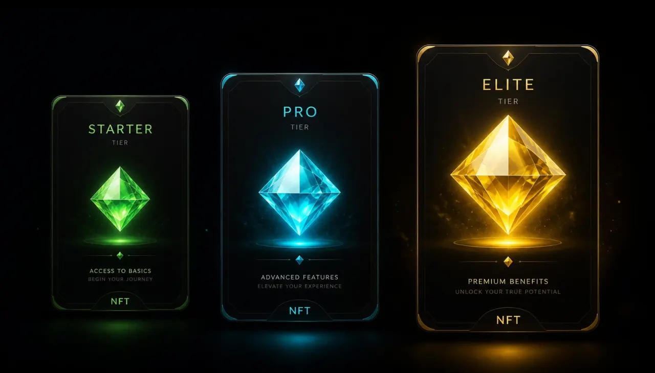 Starter, Pro, and Elite NFT tiers